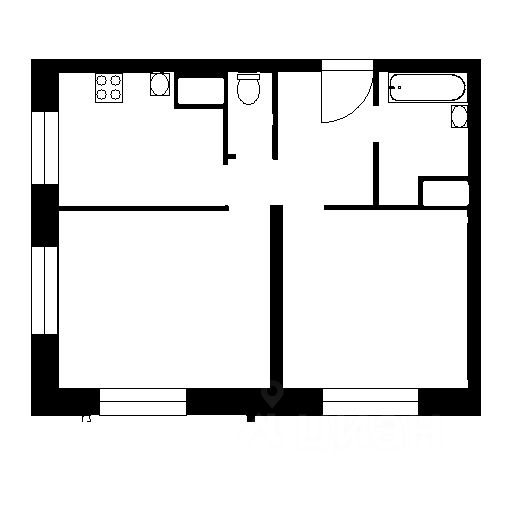 Планировка этой квартиры по данным Циан
