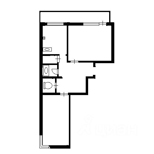 Планировка этой квартиры по данным Циан