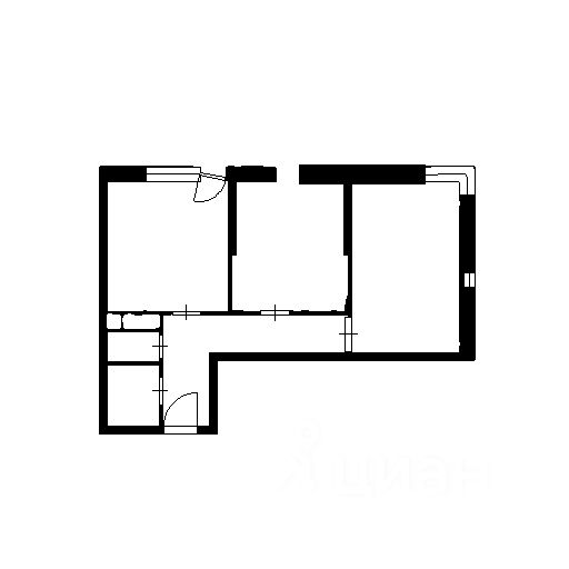 Планировка этой квартиры по данным Циан