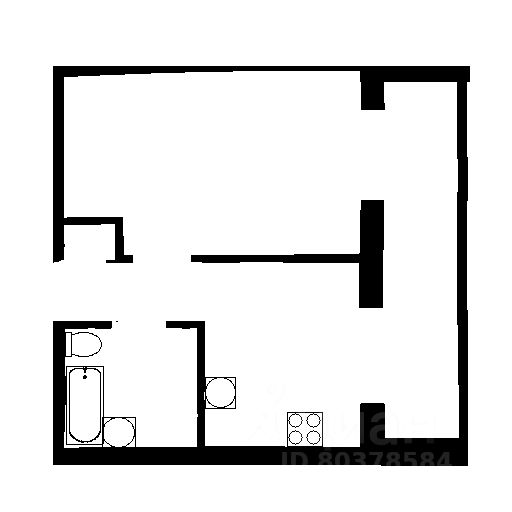 Планировка этой квартиры по данным Циан