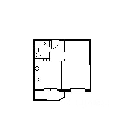 Планировка этой квартиры по данным Циан