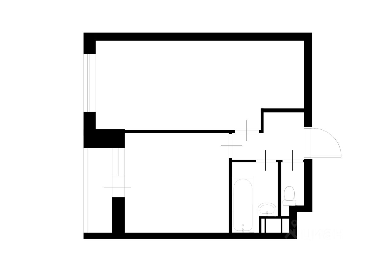Планировка этой квартиры по данным Циан