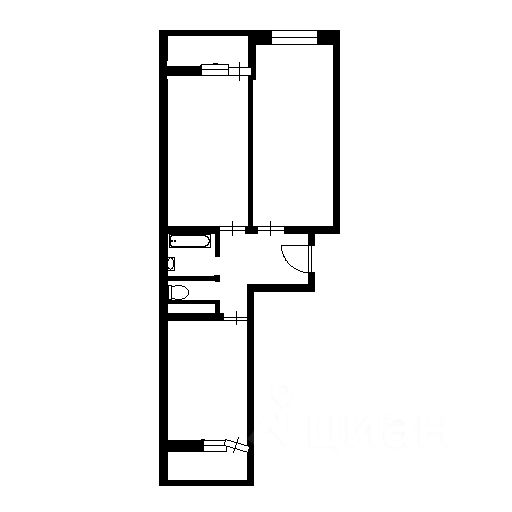 Планировка этой квартиры по данным Циан