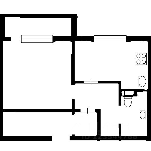 Планировка этой квартиры по данным Циан