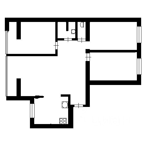 Планировка этой квартиры по данным Циан