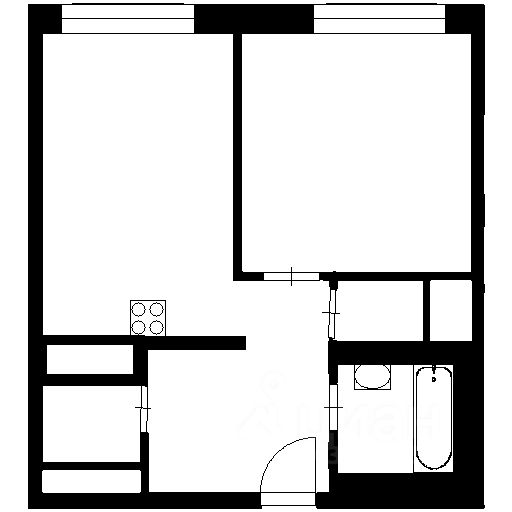 Планировка этой квартиры по данным Циан