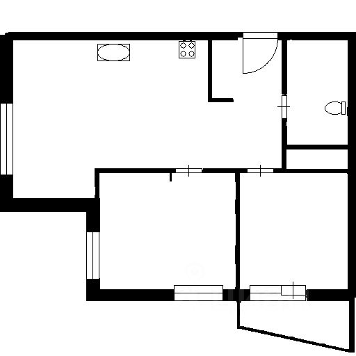 Планировка этой квартиры по данным Циан