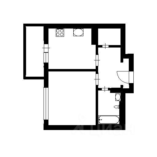 Планировка этой квартиры по данным Циан