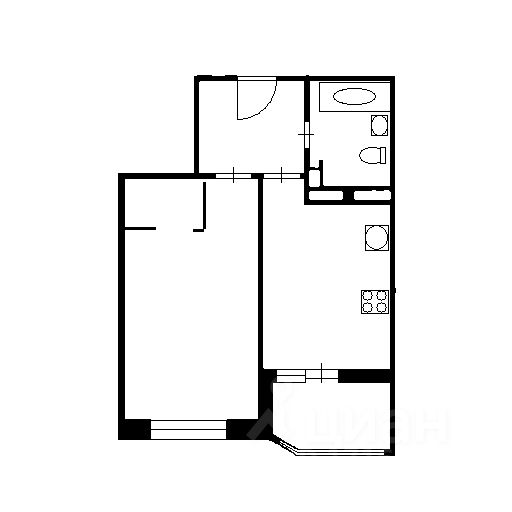 Планировка этой квартиры по данным Циан