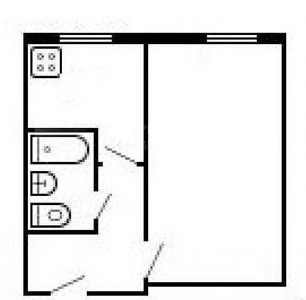 Планировка этой квартиры по данным Циан