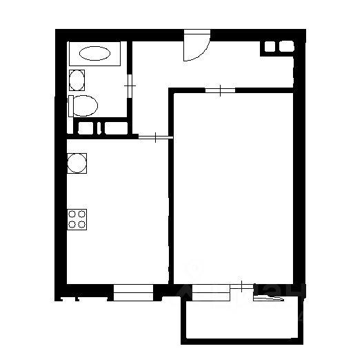 Планировка этой квартиры по данным Циан