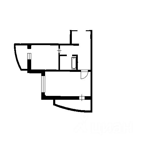 Планировка этой квартиры по данным Циан