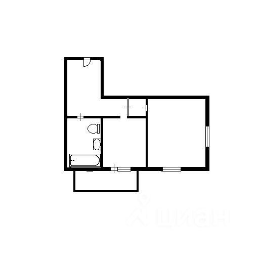 Планировка этой квартиры по данным Циан