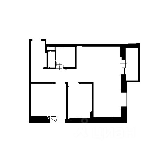 Планировка этой квартиры по данным Циан