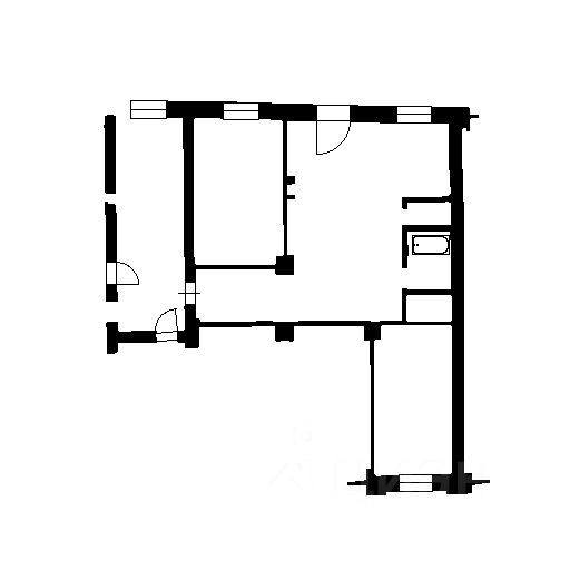 Планировка этой квартиры по данным Циан