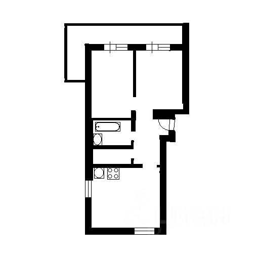 Планировка этой квартиры по данным Циан