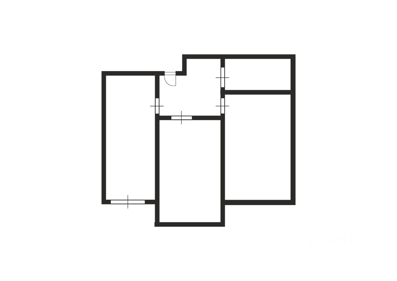 Планировка этой квартиры по данным Циан