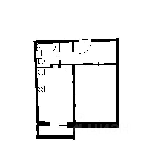 Планировка этой квартиры по данным Циан