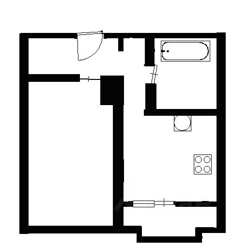 Планировка этой квартиры по данным Циан