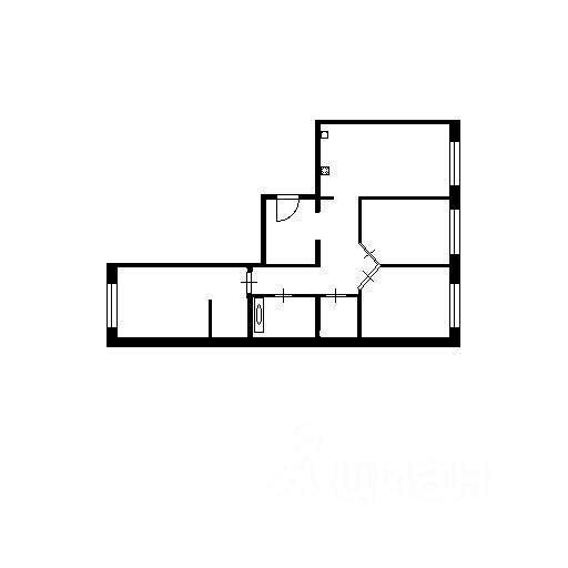 Планировка этой квартиры по данным Циан