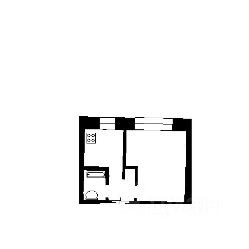 Планировка этой квартиры по данным Циан