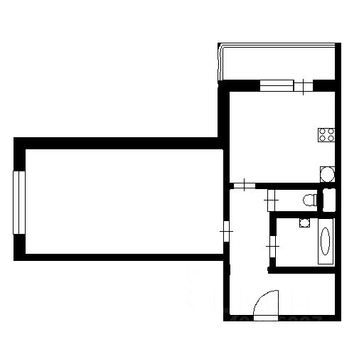 Планировка этой квартиры по данным Циан