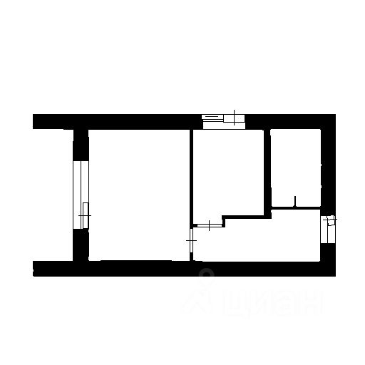 Планировка этой квартиры по данным Циан