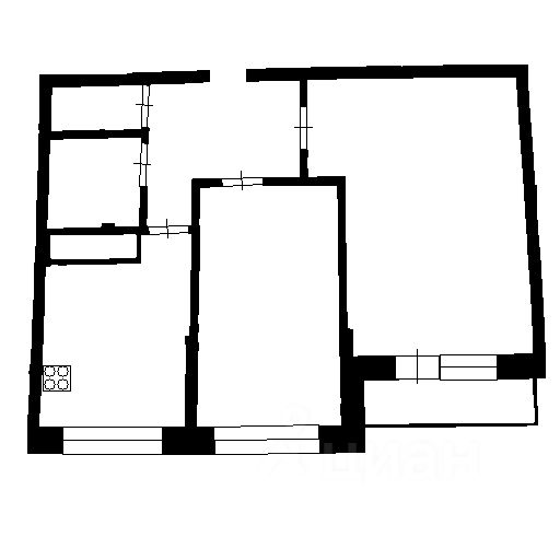 Планировка этой квартиры по данным Циан