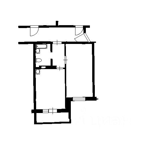 Планировка этой квартиры по данным Циан