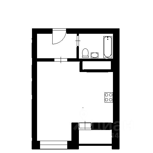 Планировка этой квартиры по данным Циан