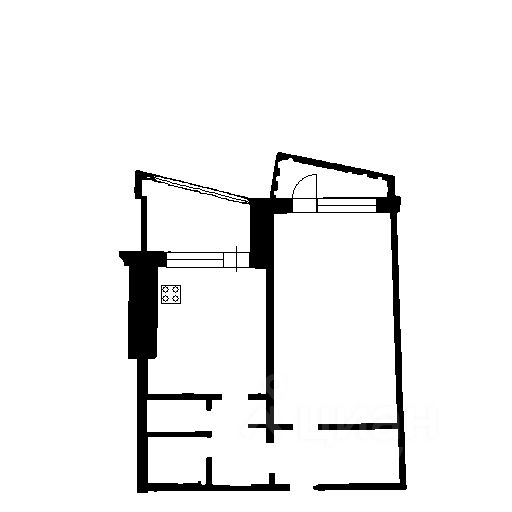 Планировка этой квартиры по данным Циан
