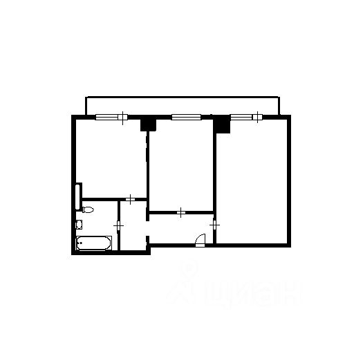 Планировка этой квартиры по данным Циан