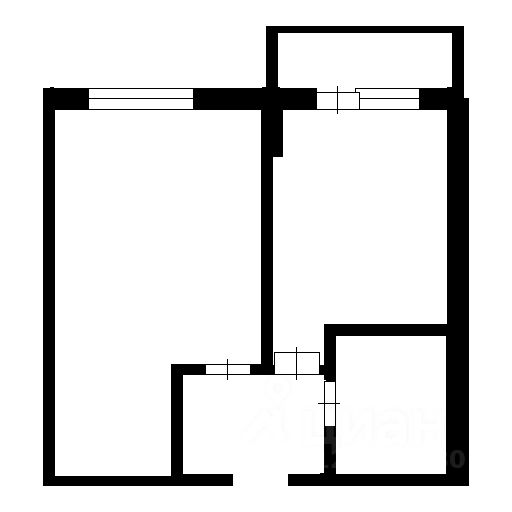 Планировка этой квартиры по данным Циан