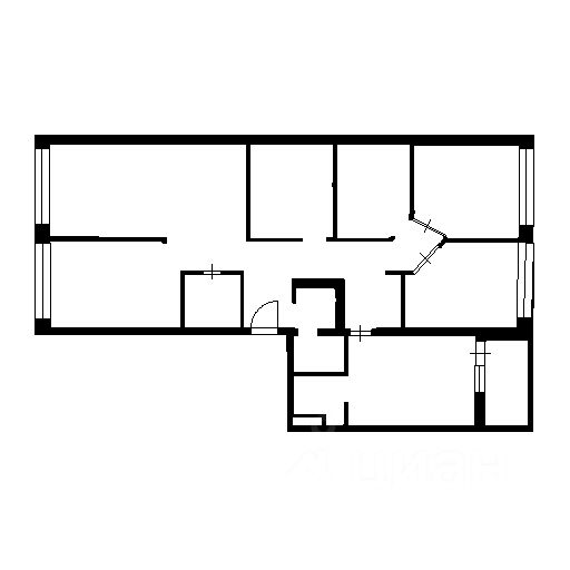 Планировка этой квартиры по данным Циан