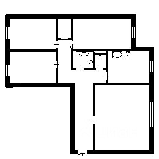 Планировка этой квартиры по данным Циан