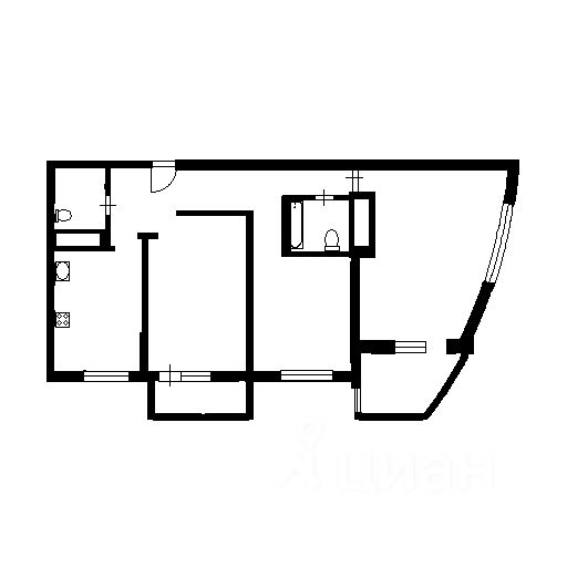 Планировка этой квартиры по данным Циан