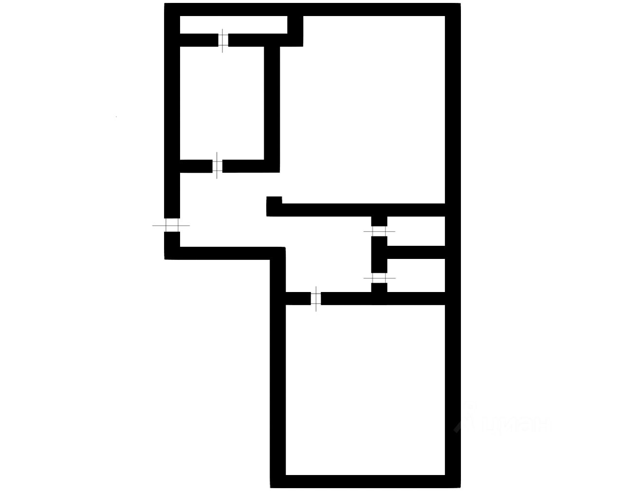 Планировка этой квартиры по данным Циан