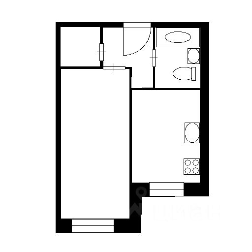 Планировка этой квартиры по данным Циан