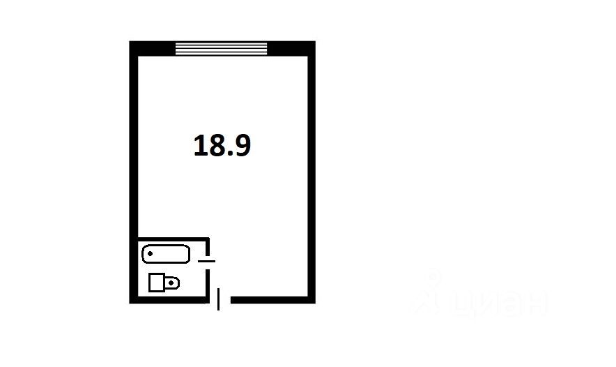 Планировка этой квартиры по данным Циан
