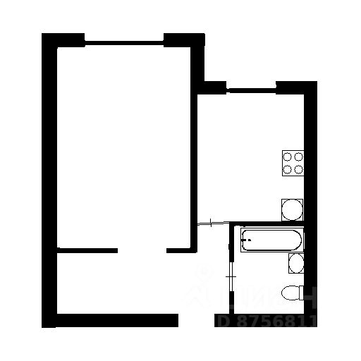 Планировка этой квартиры по данным Циан