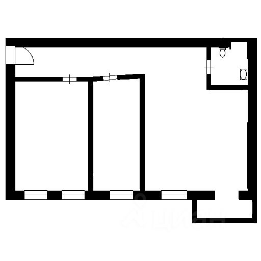 Планировка этой квартиры по данным Циан