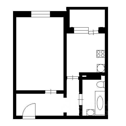 Планировка этой квартиры по данным Циан