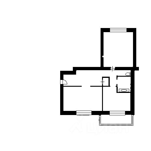Планировка этой квартиры по данным Циан