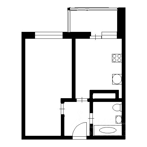 Планировка этой квартиры по данным Циан