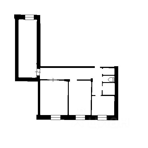 Планировка этой квартиры по данным Циан