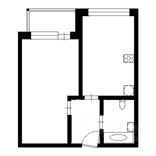 Планировка этой квартиры по данным Циан