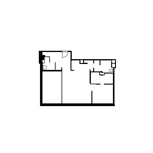 Планировка этой квартиры по данным Циан