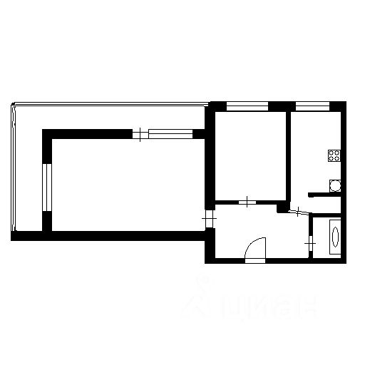 Планировка этой квартиры по данным Циан