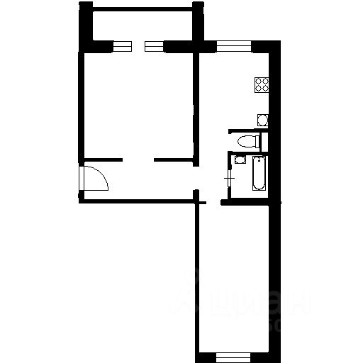 Планировка этой квартиры по данным Циан