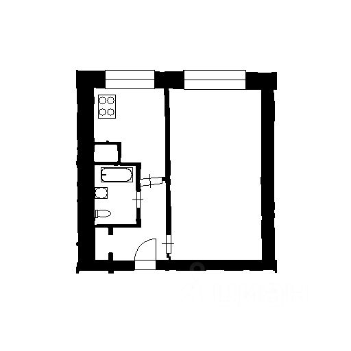 Планировка этой квартиры по данным Циан